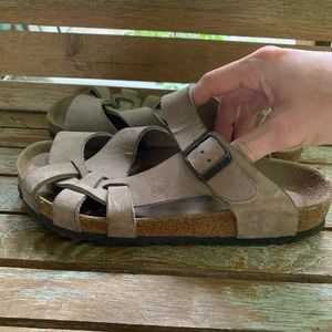 Birkenstock Taupe Leather Sandals Women’s 38